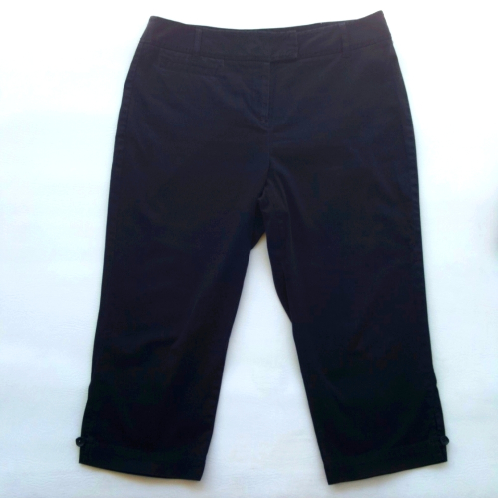 STYLE & CO ♡ Gorgeous Vintage Black Cotton Comfy 'n Stretchy Capris 12